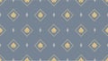 elegant repeating pattern with golden leaves in gray diamond frames, flat Royalty Free Stock Photo