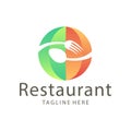 Elegant restaurant food and drink logo design