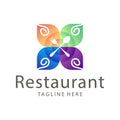 Elegant restaurant food and drink logo design