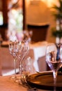 Elegant restaurant setting Royalty Free Stock Photo