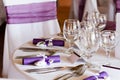 Elegant restaurant table Royalty Free Stock Photo