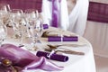 Elegant restaurant table Royalty Free Stock Photo