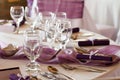 Elegant restaurant table Royalty Free Stock Photo