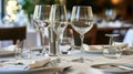 Elegant Restaurant Table Setting Royalty Free Stock Photo