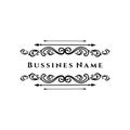 Elegant retro flourish decor. Retro Vintage Insignias or Logotypes. Vector design elements, business signs, logos, identity, label Royalty Free Stock Photo