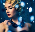 Elegant retro woman Royalty Free Stock Photo