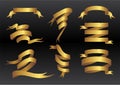 Elegant ribbon icons