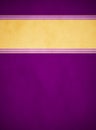 Elegant Rich Purple Parchment. Textured Gold Banner with Light Purple and Gold Trim.