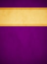 Elegant Rich Purple Parchment. Textured Gold Banner with Rich Gold Trim.