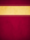 Elegant Rich Red Parchment. Textured Gold Banner with Red and Gold Trim.