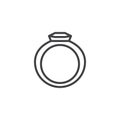 Elegant ring outline icon