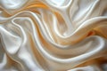 Elegant Rippled White Silk Texture, Minimalist Elegance Background. Concept Silk Texture, Elegant