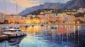 Elegant Riviera: Charming Impressionistic View of Picturesque Monaco