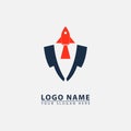 elegant rocket executive chef logo icon