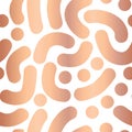 Elegant rose gold foil abstract handdrawn pattern Royalty Free Stock Photo