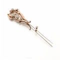 Elegant Rose Gold Hairpin With Diamond Pin - Inspired By Emir