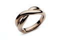 Elegant rose gold ring with a modern infinity design perfect for symbolizing everlasting love and commitment Royalty Free Stock Photo