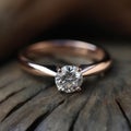 Elegant Rose Gold Solitaire Ring Perfect for Romantic Proposals and Engagements Royalty Free Stock Photo