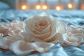Elegant Rose Petals Adorning a Romantic Retreat. Concept Romantic Getaway, Rose Petals, Elegant
