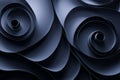 elegant rotating spirals in black, continuously moving to create a calming and smooth animated