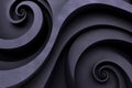 elegant rotating spirals in black, continuously moving to create a calming and smooth animated