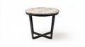 Elegant Round Marble Side Table for Contemporary Interiors Royalty Free Stock Photo