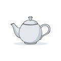 Elegant Round Teapot Illustration Simple Beverage Container Classic Design Royalty Free Stock Photo