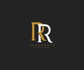 Elegant RR Letter Linked Monogram Logo Design