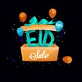 Elegant Sale Poster, 50% Discount Offer, Glowing Eid Sale