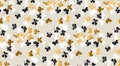 Elegant scattered gold and black butterfly background Royalty Free Stock Photo