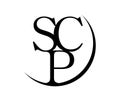 Elegant SCP Logo Design Royalty Free Stock Photo