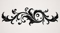 Elegant Scroll Design With Tattoo-inspired Silhouette