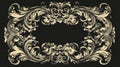 Elegant Scrollwork Frame Design with Intricate Floral Motifs
