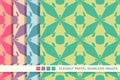 Elegant seamless pastel background set round octagon geometry