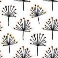 Elegant seamless pattern with flower branch. Scandinavian style background. Great for fabric,textile,wallpaper