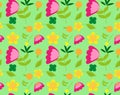 Elegant seamless pattern with flowers