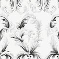 Elegant seamless pattern with intricate victorian wallpaper textures for a vintage look Royalty Free Stock Photo