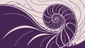 Seashell spiral pattern, nature and ocean life design vector design Generative AI