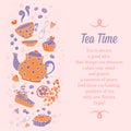 Elegant set of hand drawn tea banners Royalty Free Stock Photo