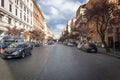 Elegant shopping street via Cola di Rienzo in Rome Royalty Free Stock Photo