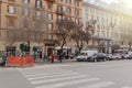 Elegant shopping street via Cola di Rienzo in Rome Royalty Free Stock Photo