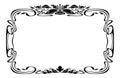 Elegant silhouette frame in art nouveau style Royalty Free Stock Photo