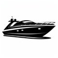 Elegant Silhouette: A Playful Black And White Yacht Drawing