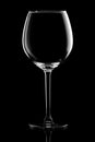 Elegant silhouette wine glass