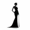 Elegant Silhouette Of A Woman In Dress: A Rob Hefferan Inspired Masterpiece