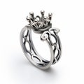 Elegant Silver Crown Ring Inspired By Tomasz Alen Kopera And Jake Wood-evans