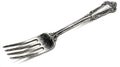 Elegant Silver Fork with Ornate Design Royalty Free Stock Photo