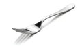 Elegant silver fork utensil on plain background image Royalty Free Stock Photo