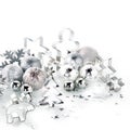 Elegant Silver and Glass Christmas Decorations