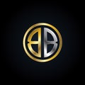 Elegant Silver Gold BB Later Logo Symbol Icon